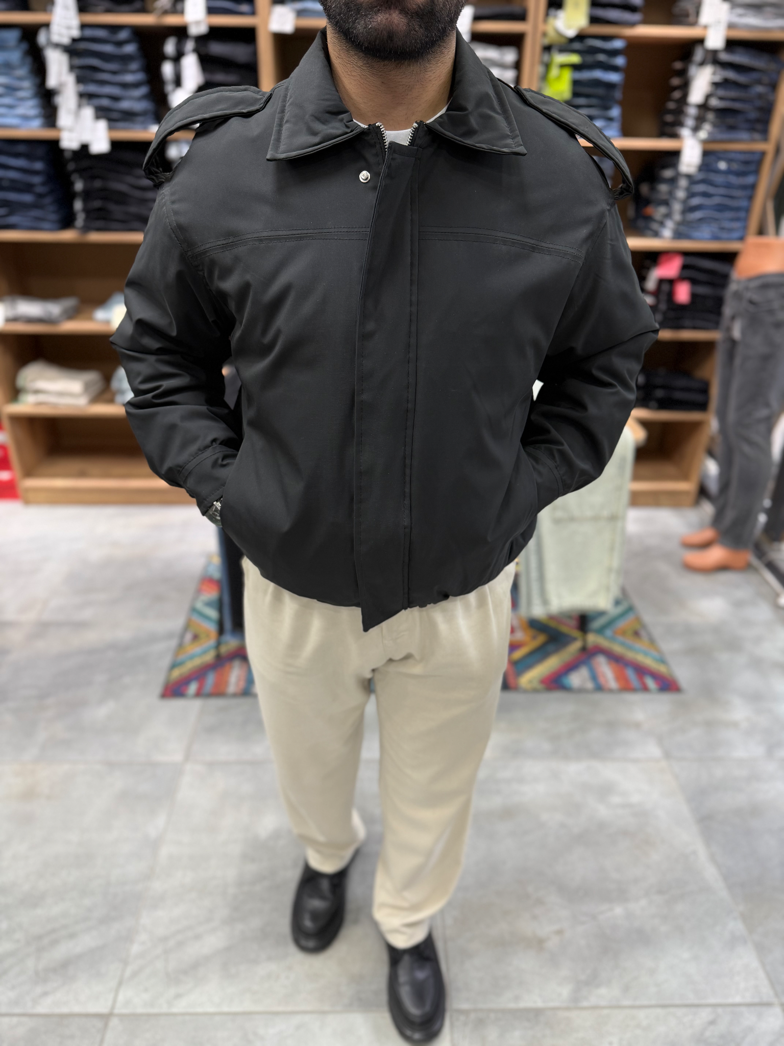 ARL0018 – Paraşüt Kumaş Oversize Ceket — 3. fotoğraf