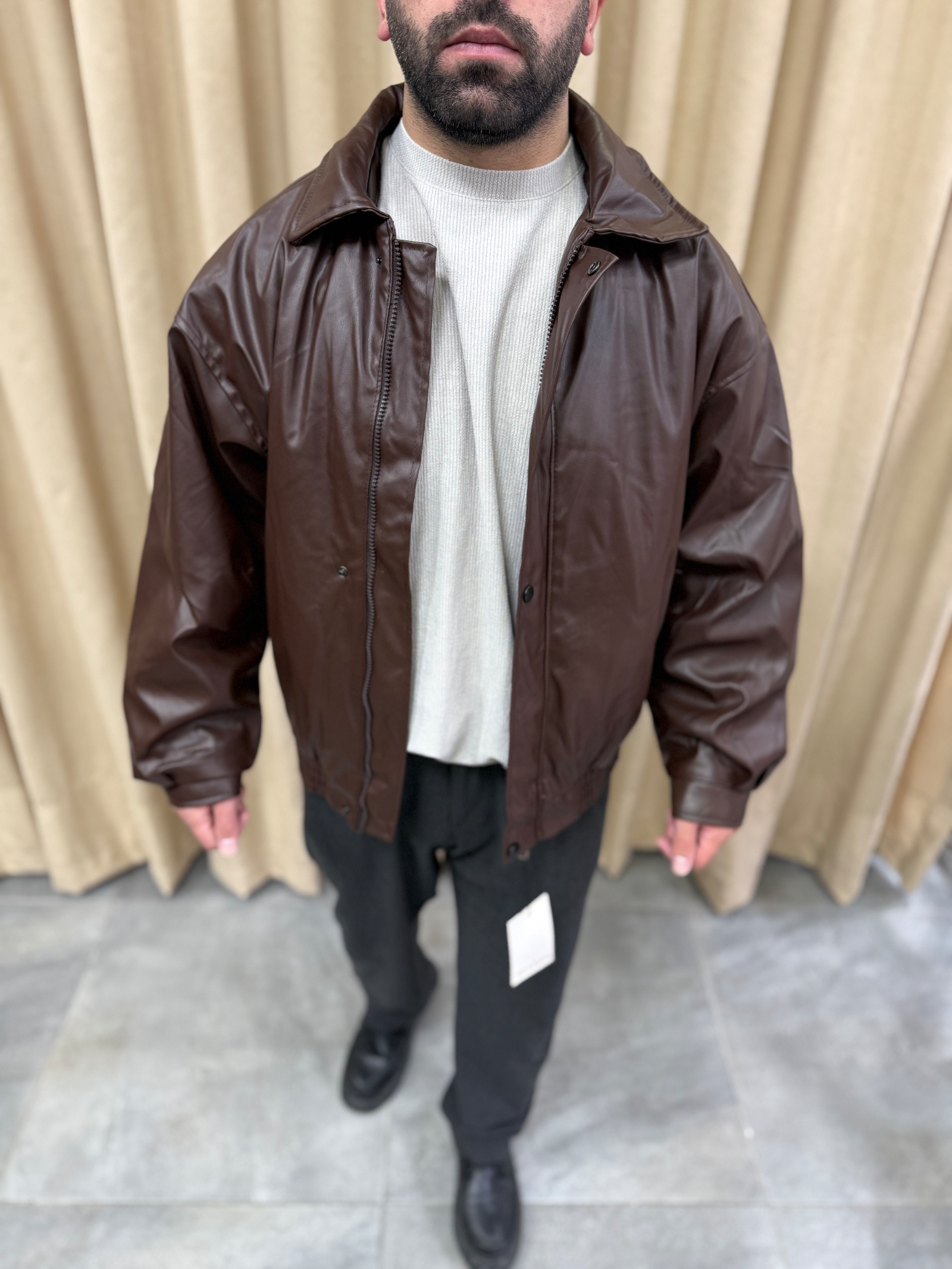 ARL0031 – Oversize Bomber Deri Ceket