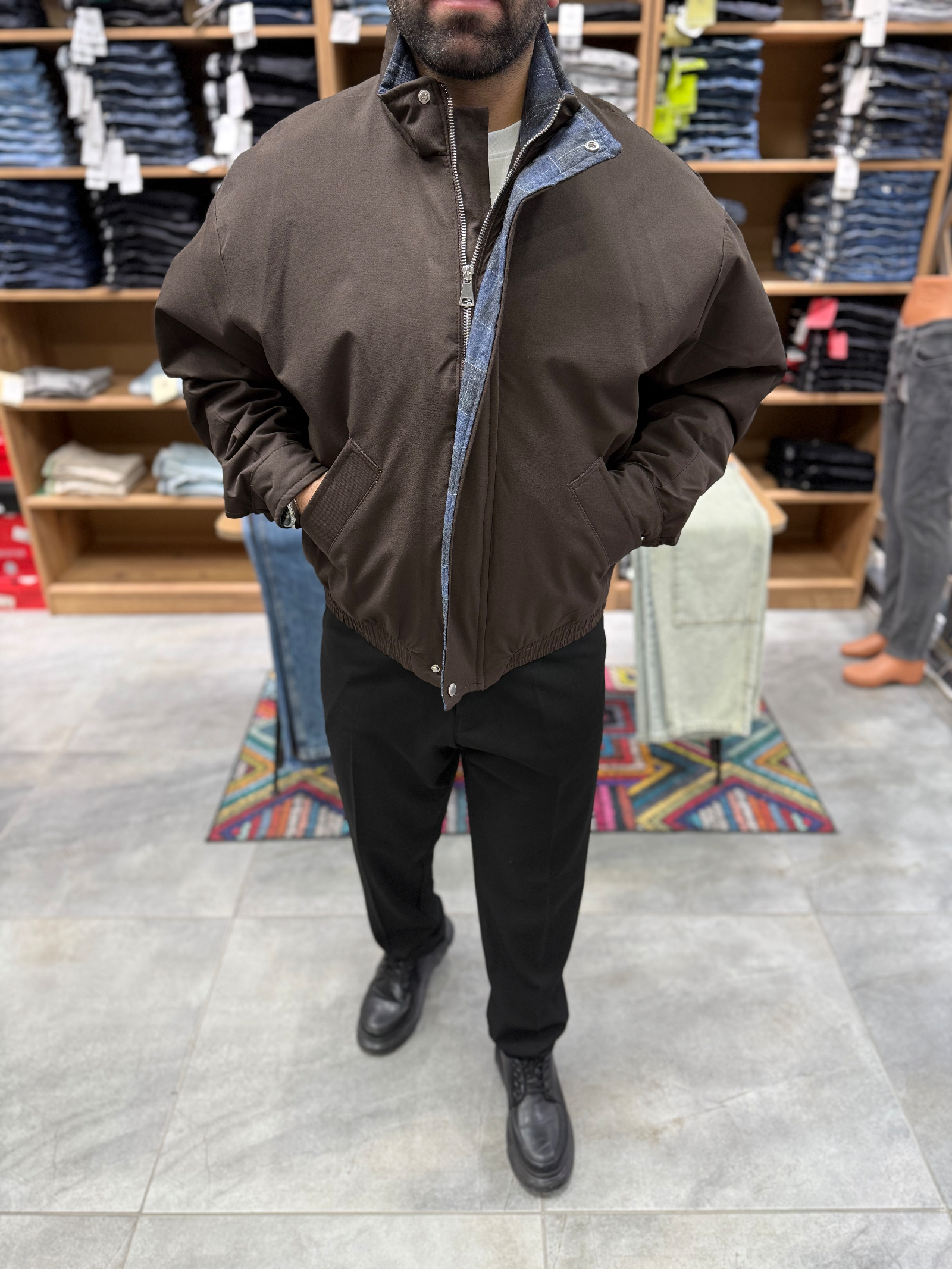 ARL0008 – Kahverengi Bomber Ceket — 2. fotoğraf